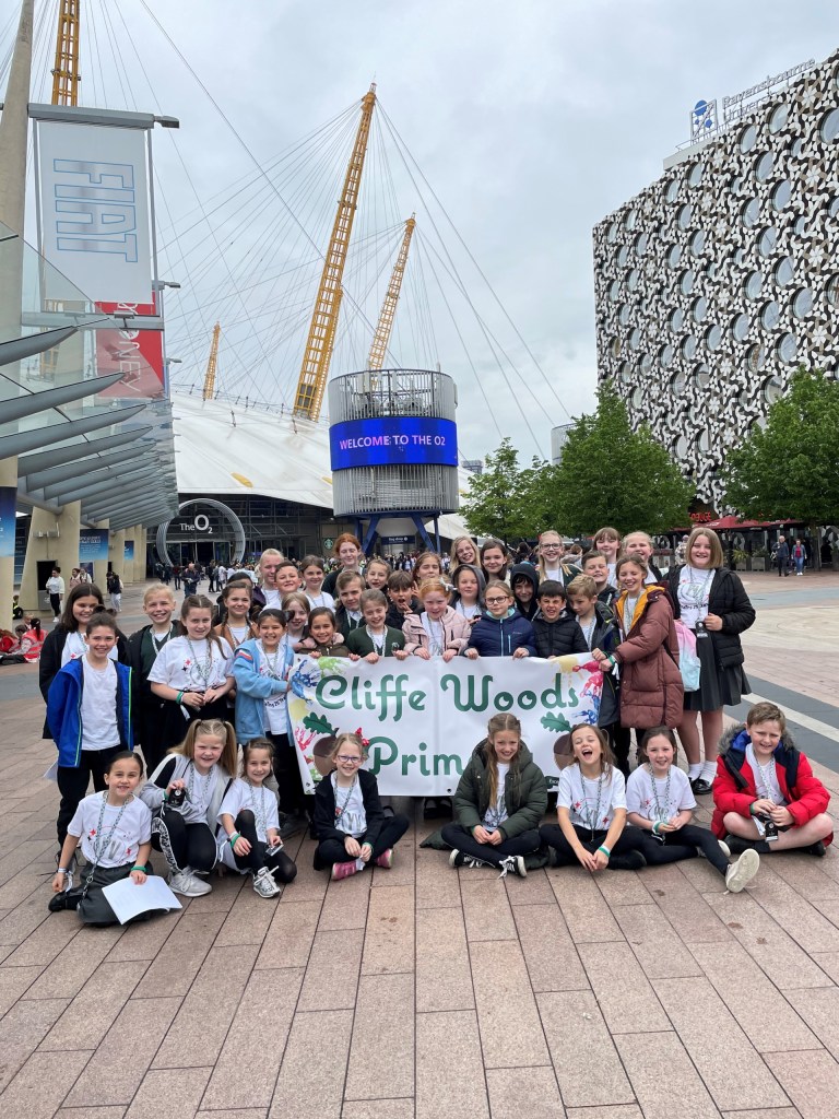 aletheia academies trust at young voices in the o2 in 2022 with cliffe woods primary school